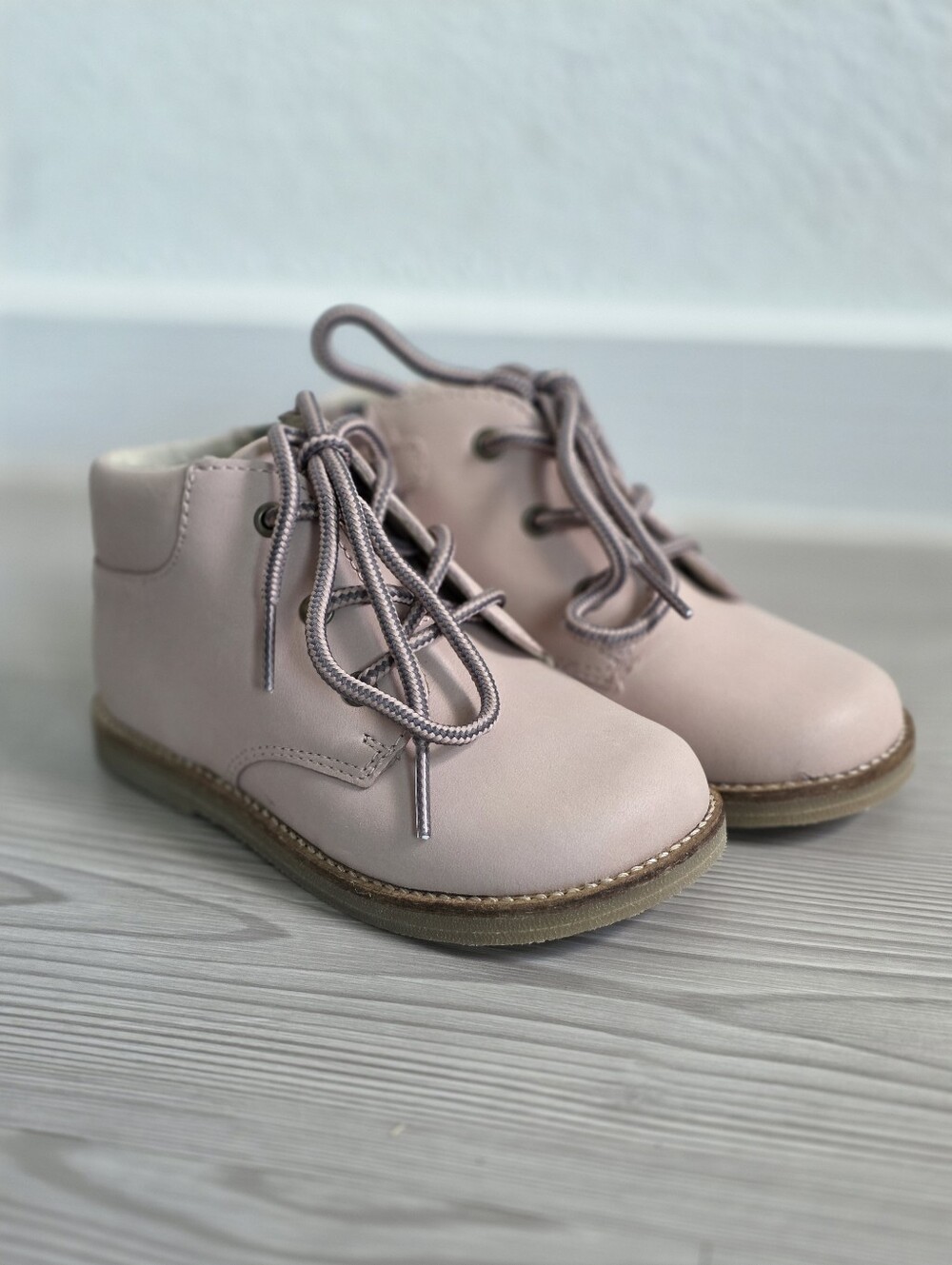 Jamie Kay Leather Boot In Blush Pink